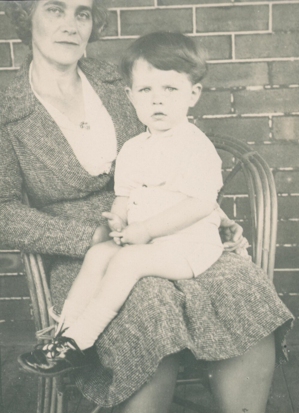 Violet Carter with son Terry, Manly.