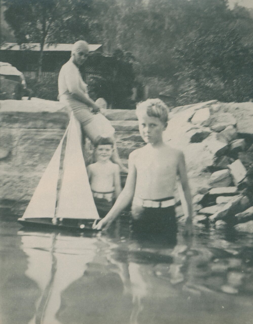 Ken, Terry and mother Violet Carter, Church Point.