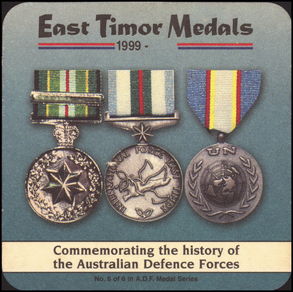 Drink coaster from Collaroy Services Beach Club, 6 of 6, East Timor Medals