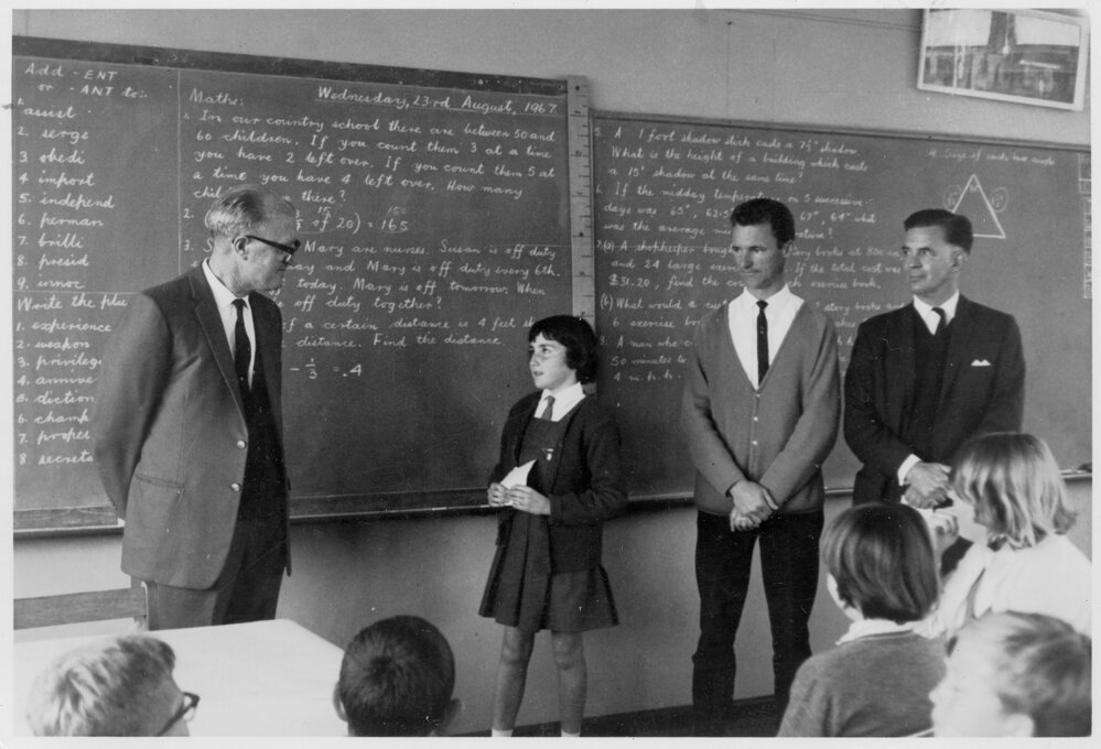 Curl Curl North deputy principal, Don Hotschildt retirement 1967