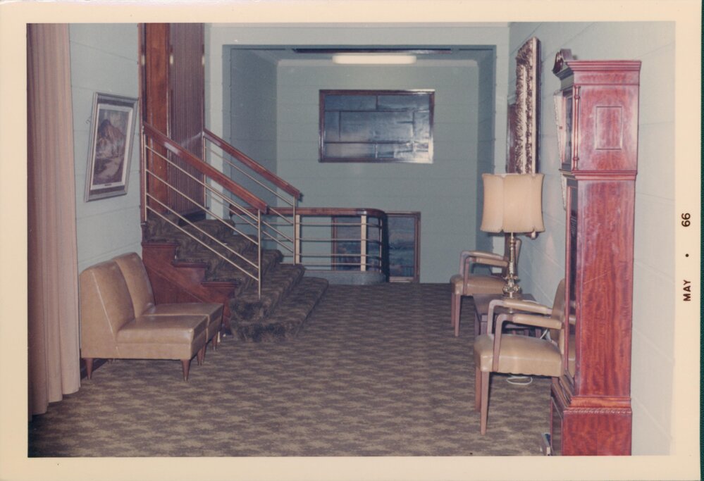 Mezzanine level of the Manly Council Chambers, Belgrave Street, Manly, May 1966