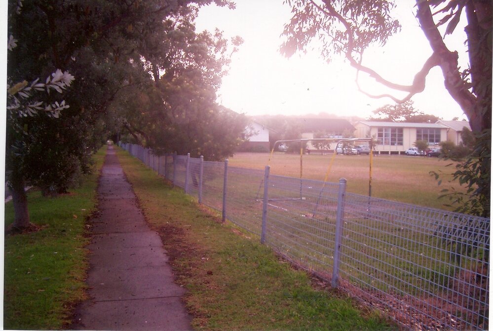 Curl Curl North Primary School grounds, buildings and soccer goals