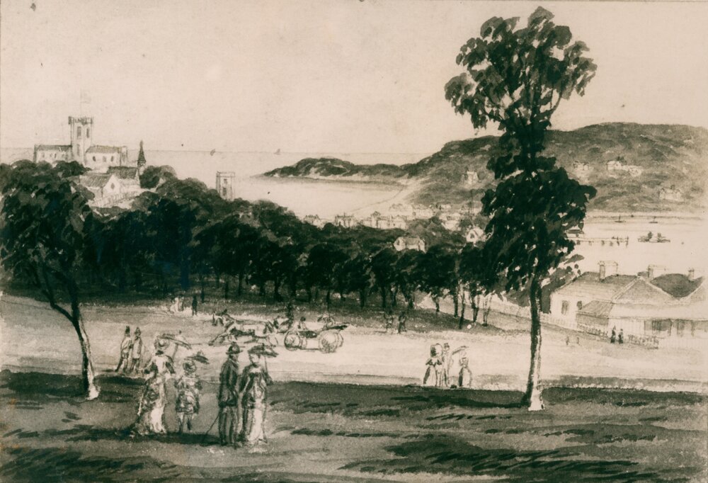 View of Shelly Beach from Fairview Estate, Manly, c1885