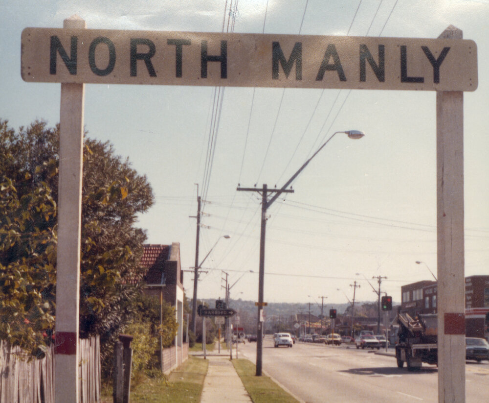 North Manly Suburb sign 1984