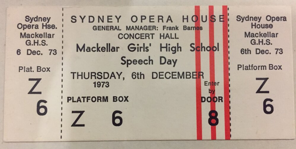Mackellar Girls High Speech Day at Sydney Opera House