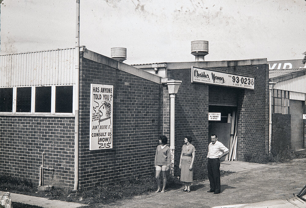 Charles Young Fly Screens factory at 8 Cross Street in Brookvale