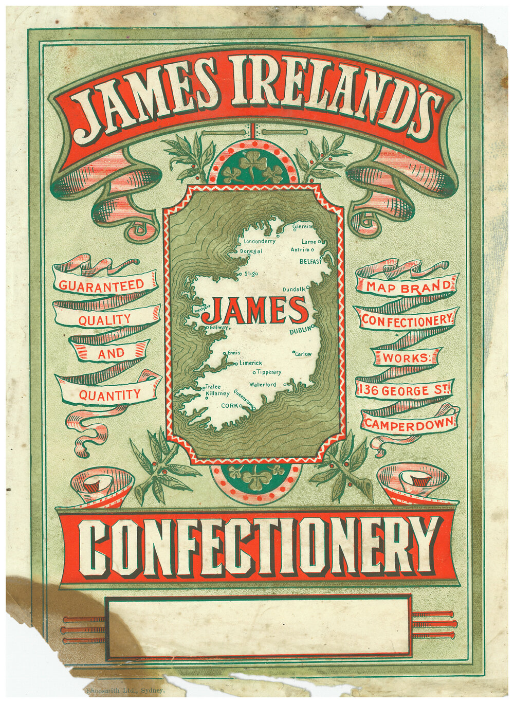 James Ireland's Confectionary Poster