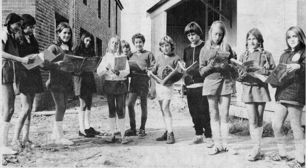 Book Week 1974, children celebrating the opening of new premises for the Terrey Hills Community Library