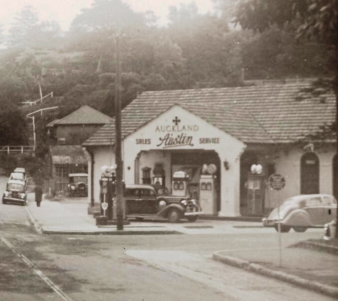 Auckland Garage, Gilbert Street, Manly, 29 June 1950