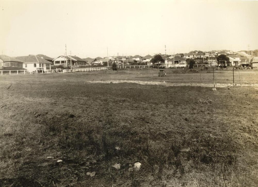 Balgowlah Park sports ground, Pickworth Ave on left, Balgowlah, 3rd July 1934