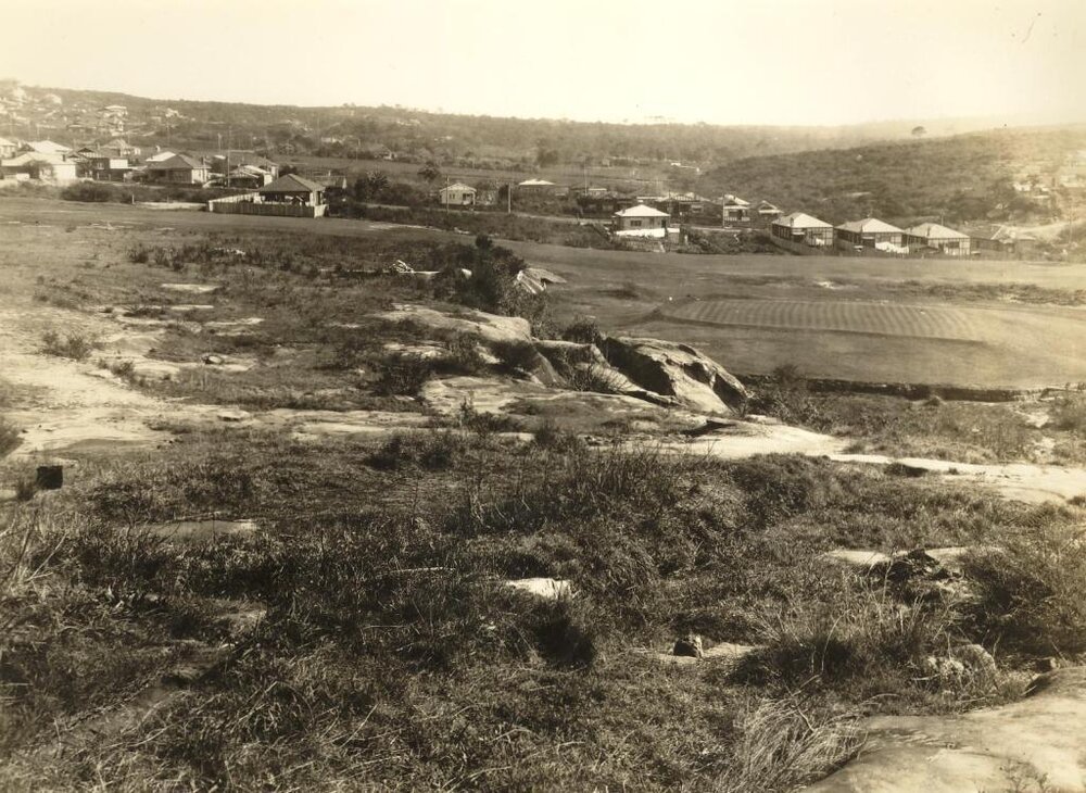 Balgowlah Park, cliff between tee and fairway, 9th hole, Balgowlah, 3rd July 1934