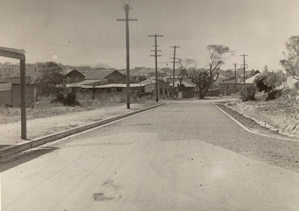 Balgowlah Road east from Francis St, Balgowlah, 18th September 1948