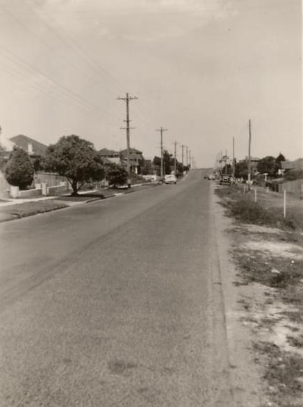 Beatrice Street with new pavement, Balgowlah Heights, 1954