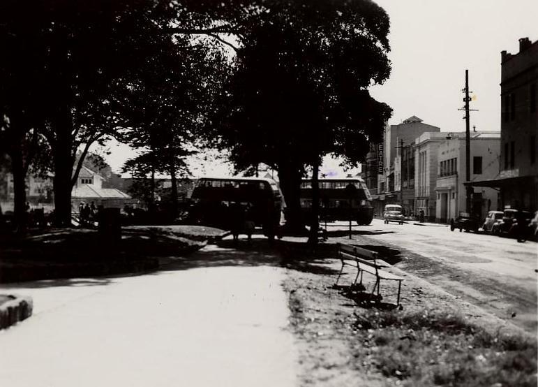 Belgrave Street with buses, 27th August 1948