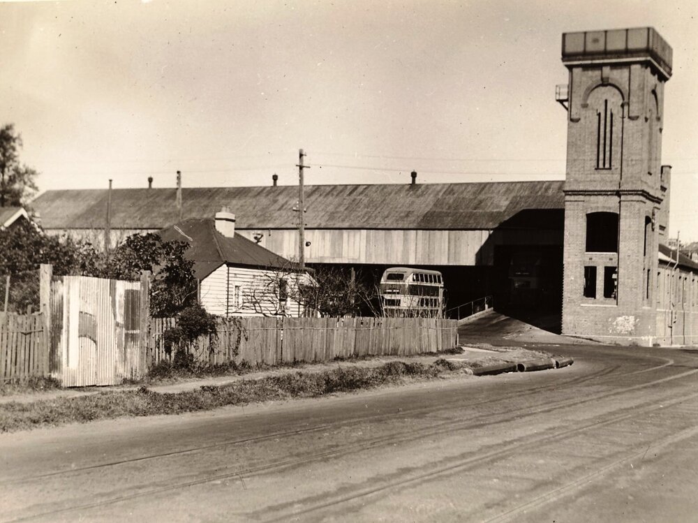 Bus depot Pittwater Road, Manly, 14th August 1941