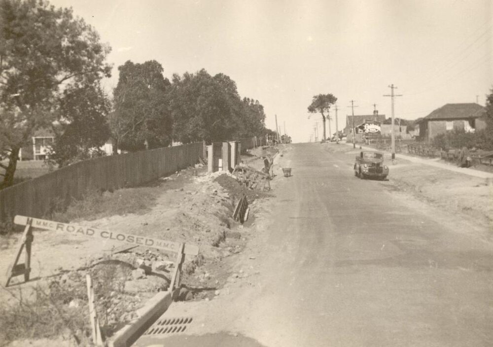 Brook Road kerb and guttering, Seaforth, c1955