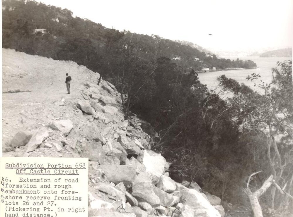 Subdivision Portion 658 off Castle Circuit, extension of road formation, Seaforth, 27th September 1960