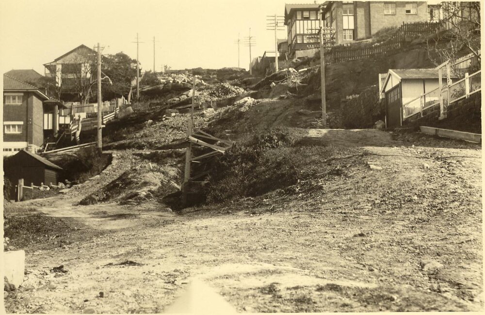 Clifford Avenue looking west from below Bolingbroke Parade, Fairlight, 1928