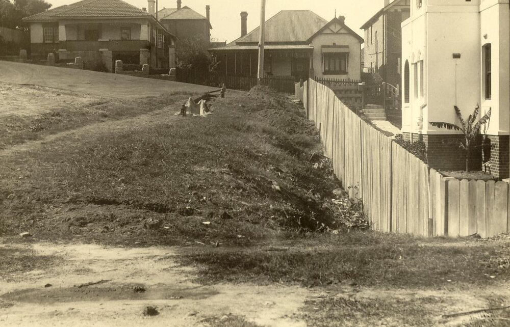 Clifford Avenue south side near Woods Parade, Fairlight, c1928