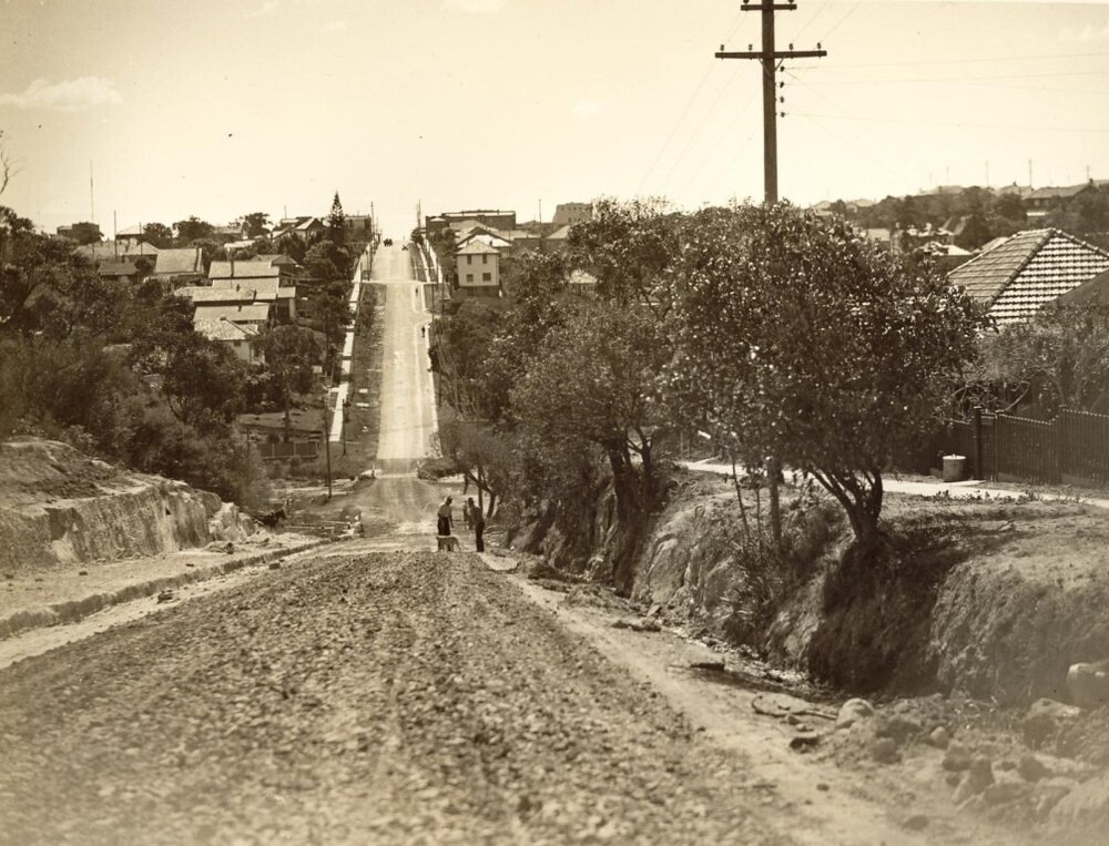 Condamine Street looking north from Clarence Street, Balgowlah,  5th September 1935