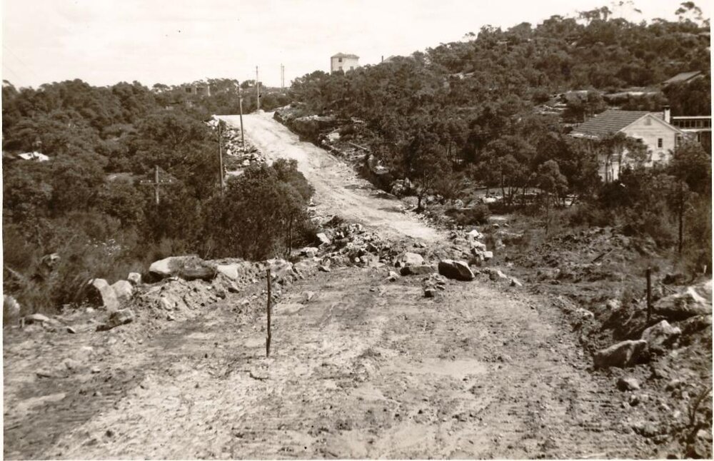 Cutler Road west from near Condamine Street, Clontarf, September 1951