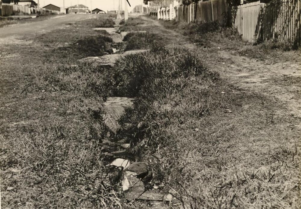 Dudley Street road drainage, Seaforth, 23rd August 1932