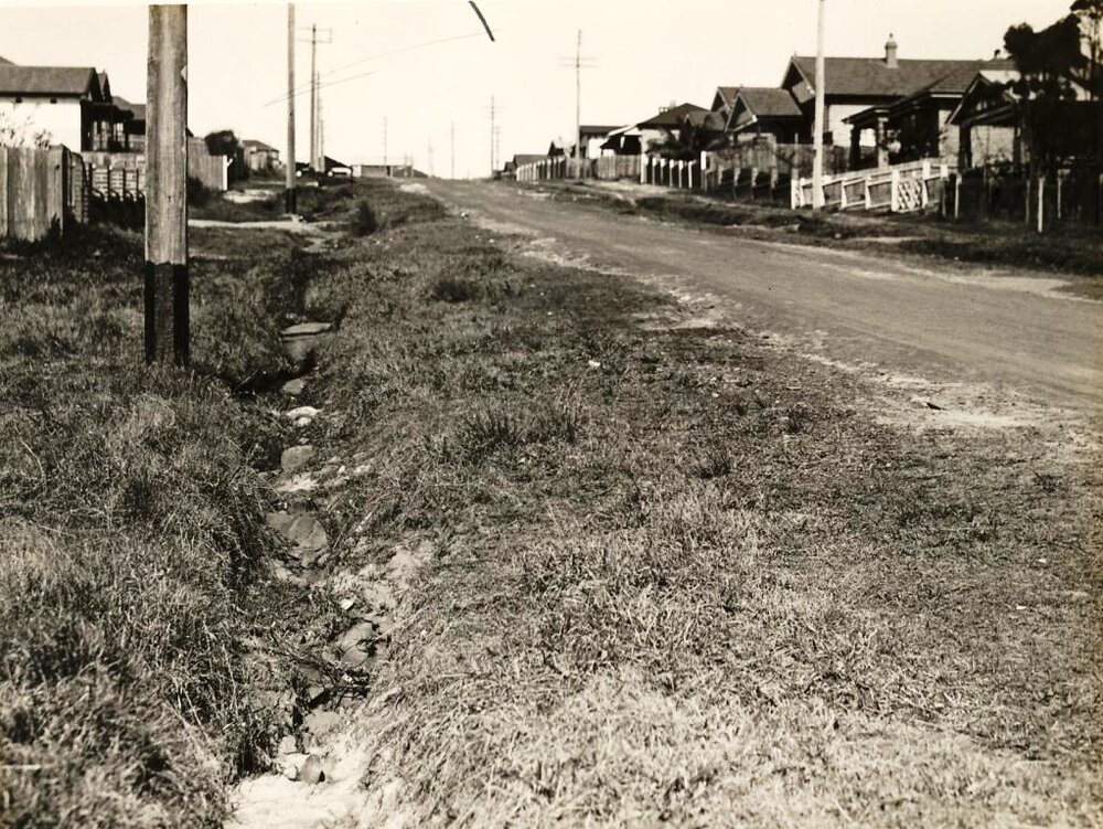 Dudley Street drain in Seaforth, 23rd August 1923