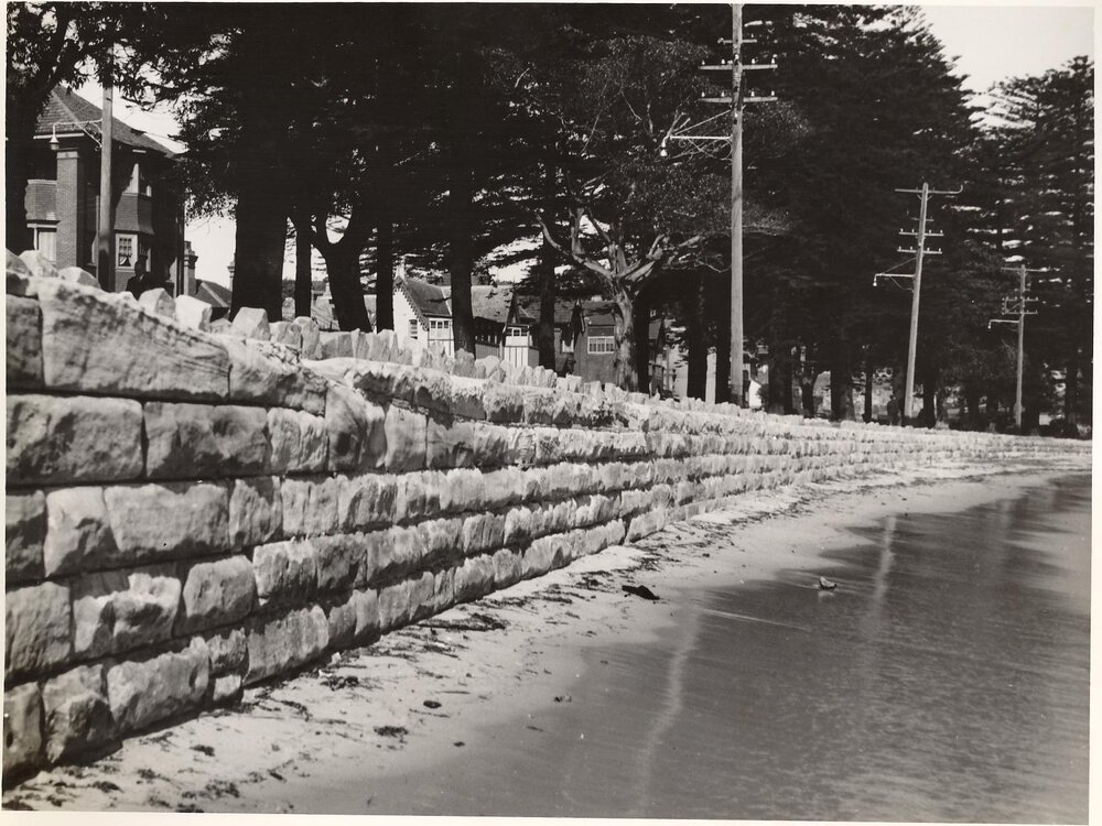 East Esplanade seawall, Manly, September 1948