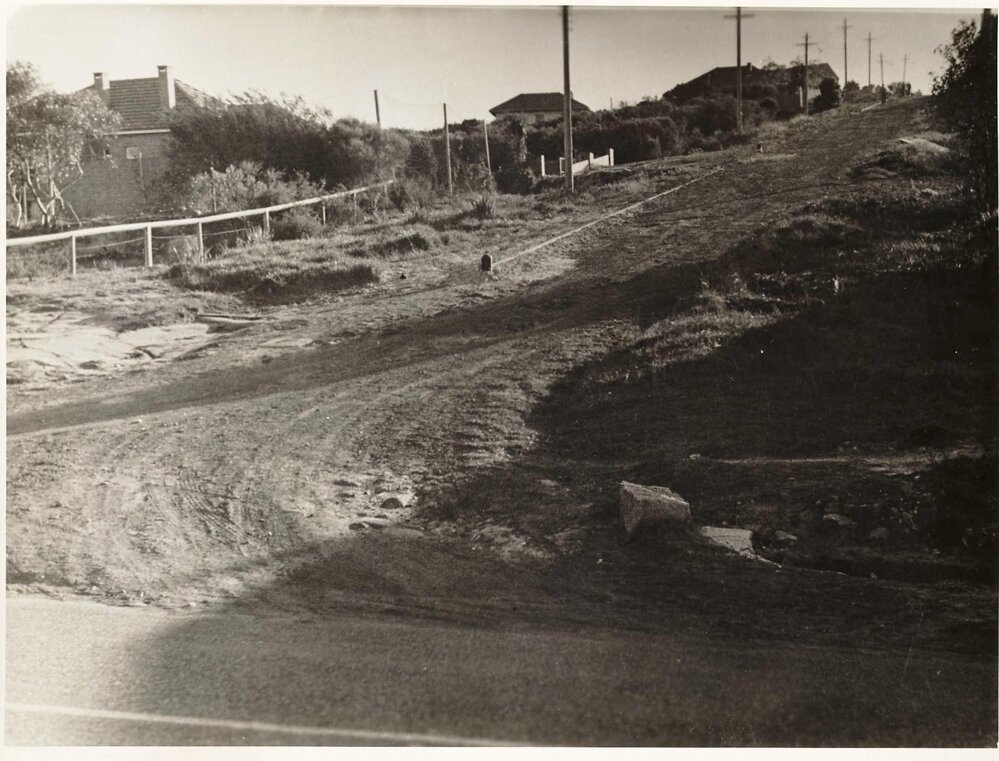Ellery Parade west from Frenchs Forest Road, Seaforth, 29th June 1946