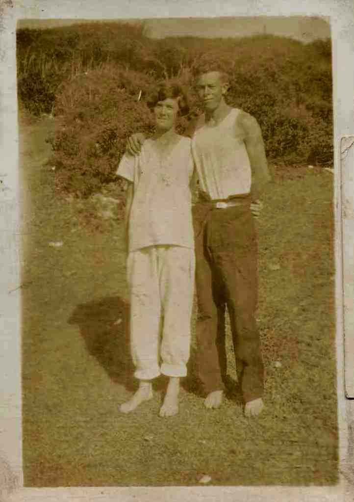 Nancy Wooldridge and Walter Carpenter at Newport Beach