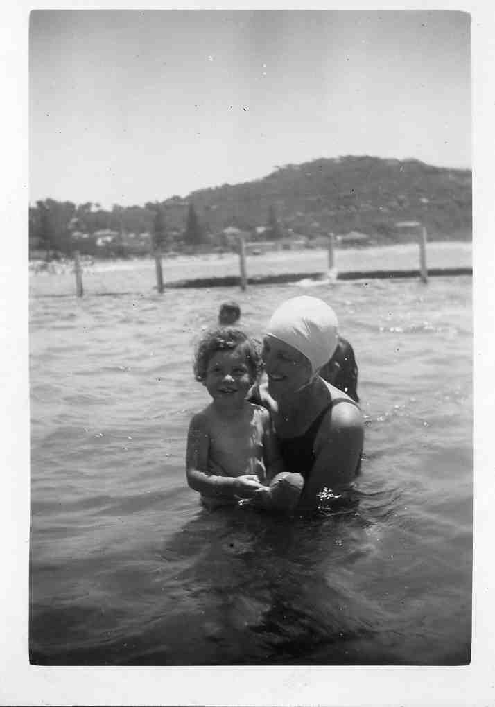 Judith &amp; Audrey Goldsmith in pool at Palm Beach