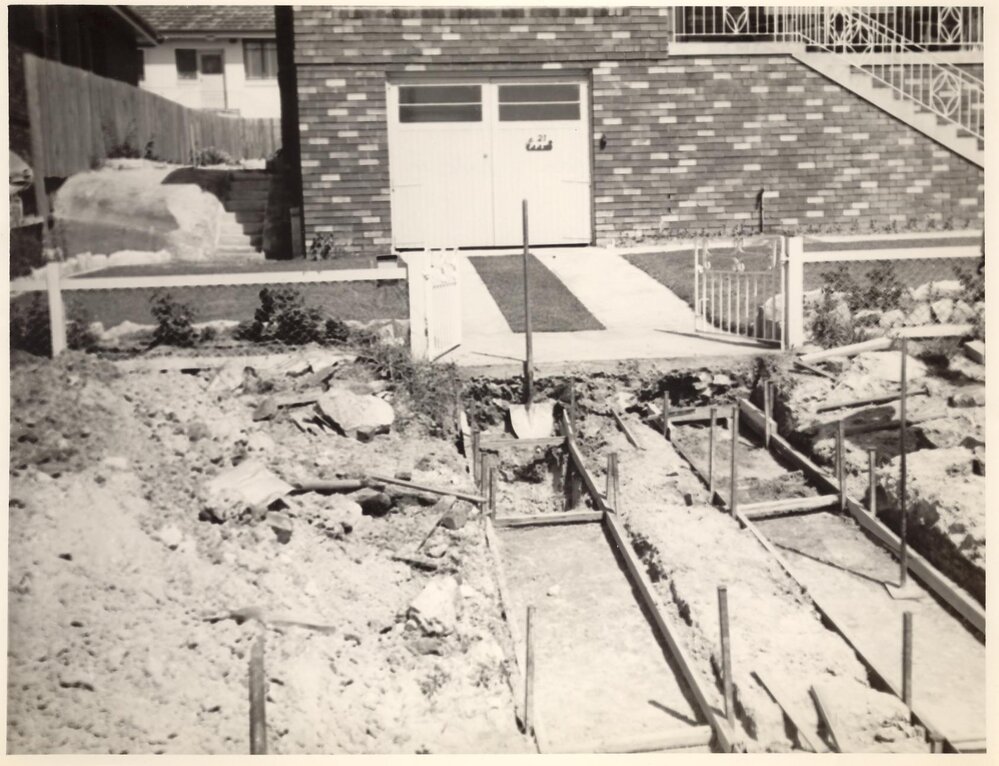 Construction continues at 21 Radio Avenue, Balgowlah Heights, December 1953