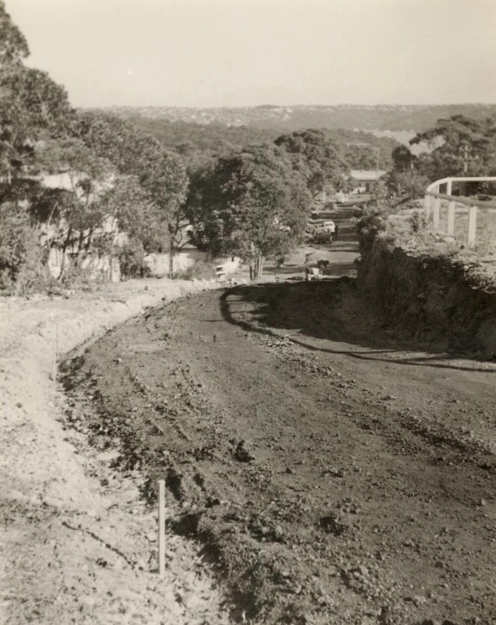 Construction continues at Moore Street, Clontarf, June 1955