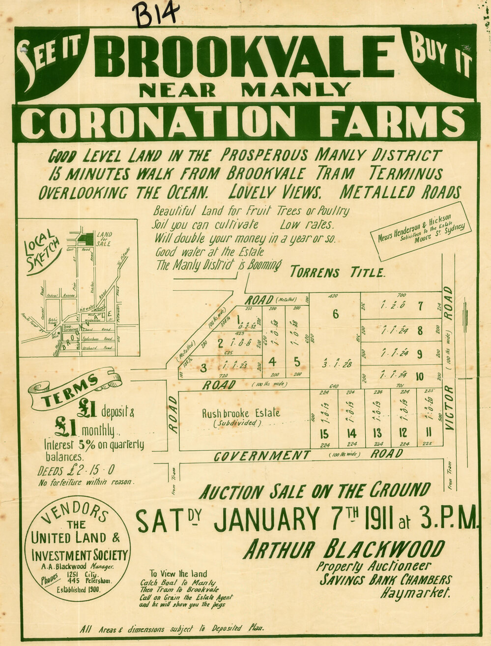 Coronation Farms, Brookvale: Subdivision Plan