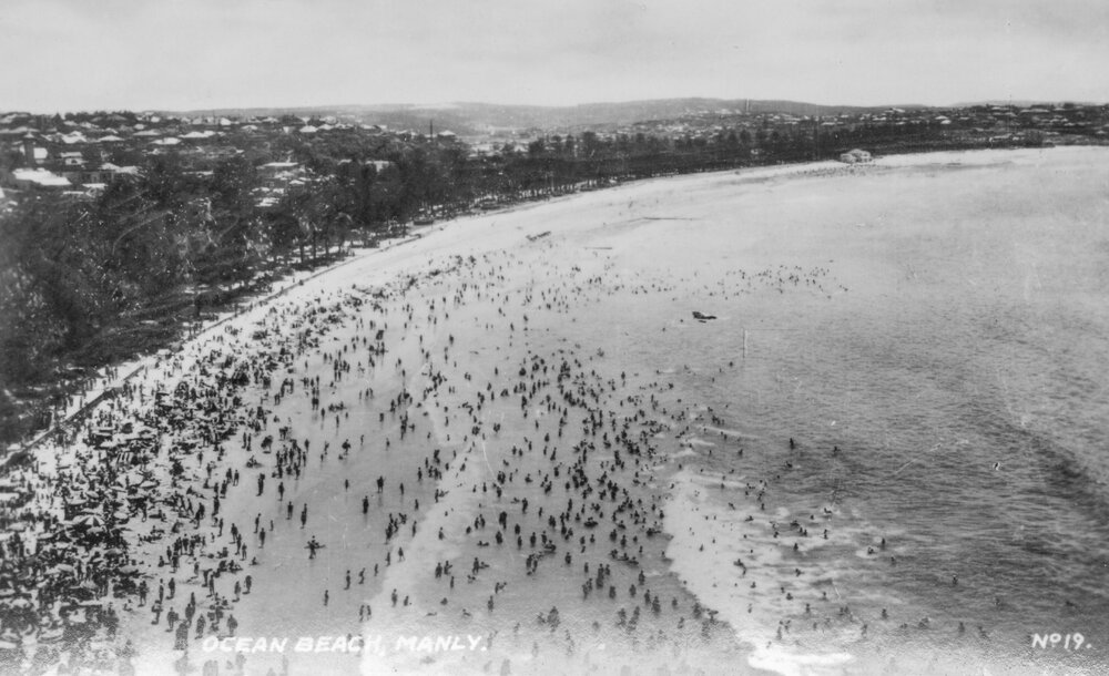 Aerial view of Ocean Beach at Manly