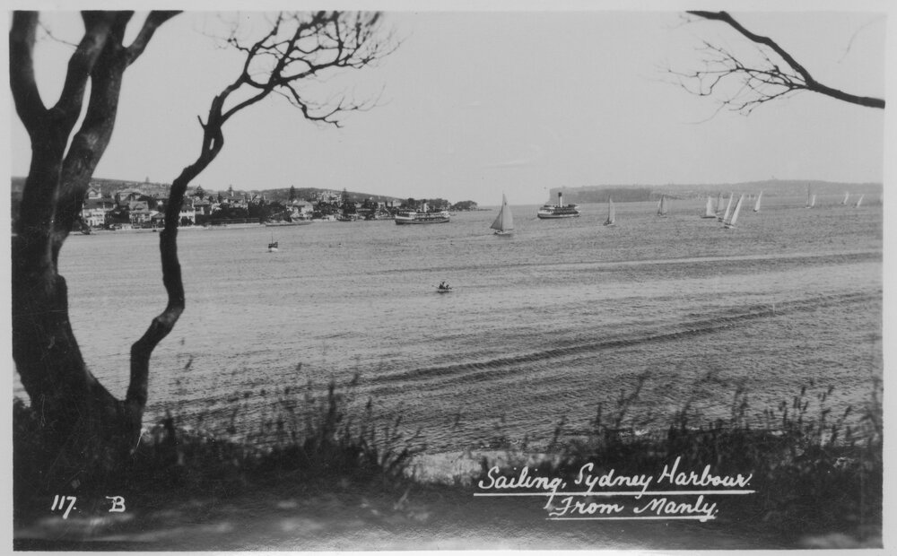 Sailing, view of Sydney Harbour from Manly