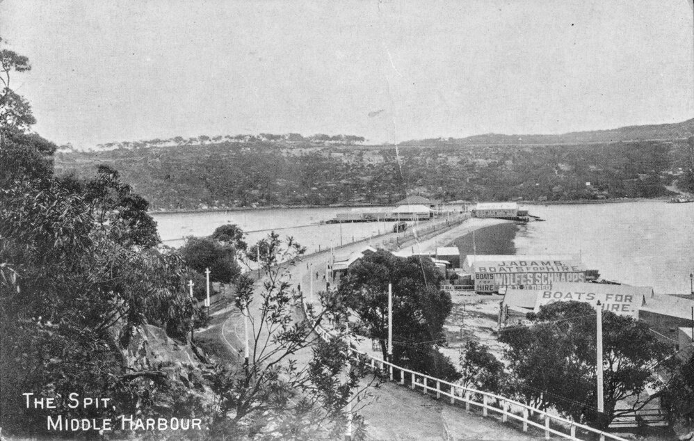 Harding &amp; Billing's Postcard of The Spit, Middle Harbour 