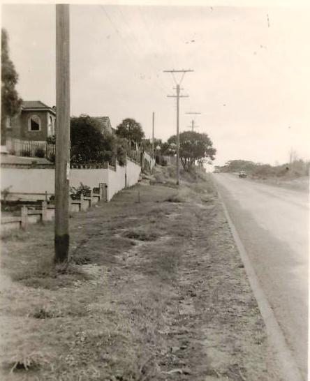 Frenchs Forest Road from Brook Road, Seaforth, 1954