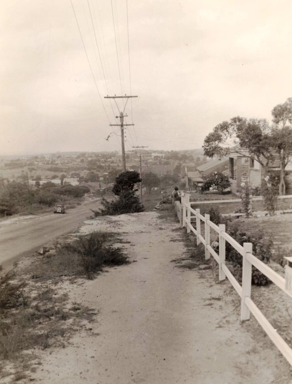 Frenchs Forest Road, Seaforth, in April 1954