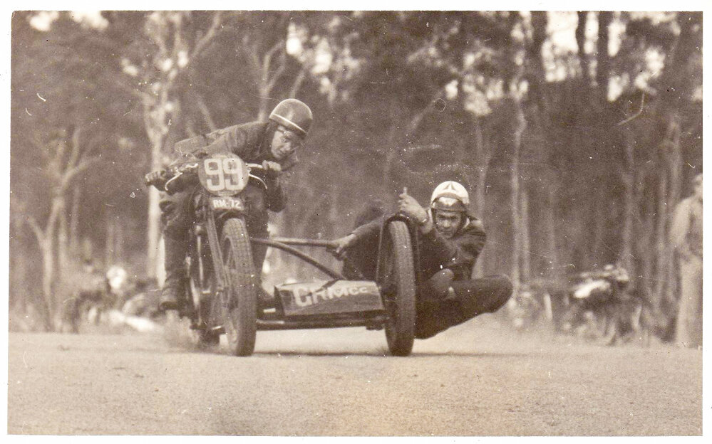 Motorcycle racing at 'Boomerang Farm' in Frenchs Forest.