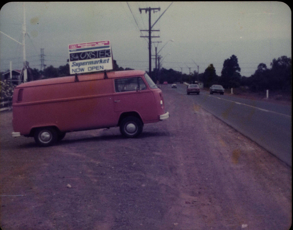 Selling oysters by the road, Belrose