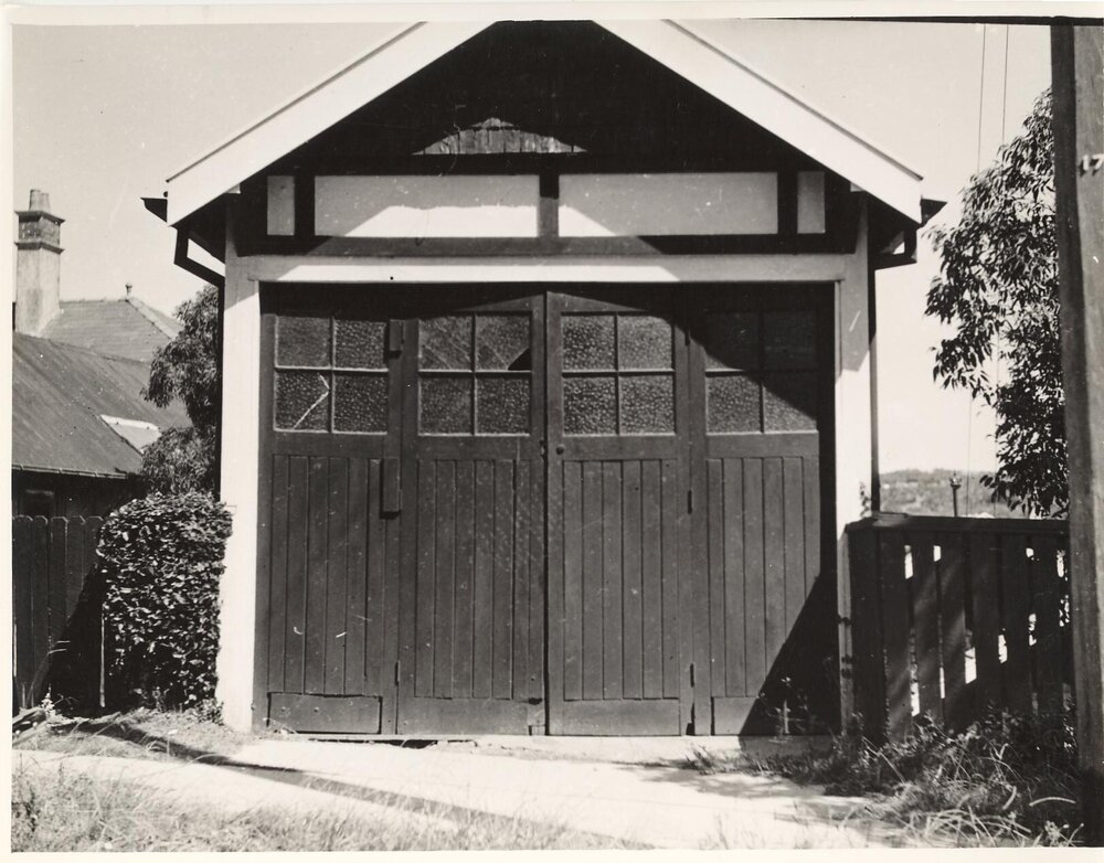 Garage in Lauderdale Avenue, Fairlight, 12th March 1941