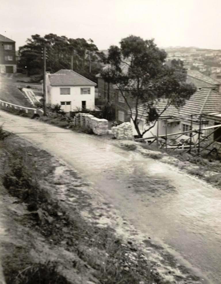 Griffiths Street looking towards West Street, Fairlight, January 1953