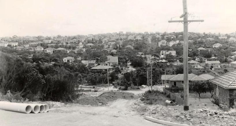Hilder Road from Curban Street, Balgowlah Heights, March 1957
