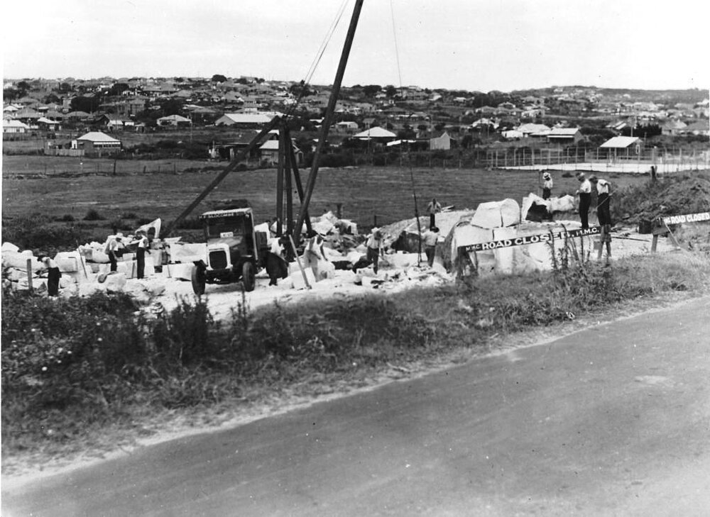 Kenneth Road, quarry in Stuart Road, Manly Vale, 20th January 1937