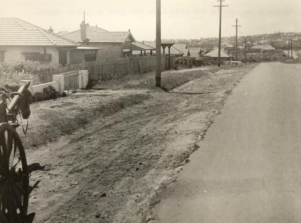 Kitchener Street looking east along north side, Balgowlah, 17th November 1939
