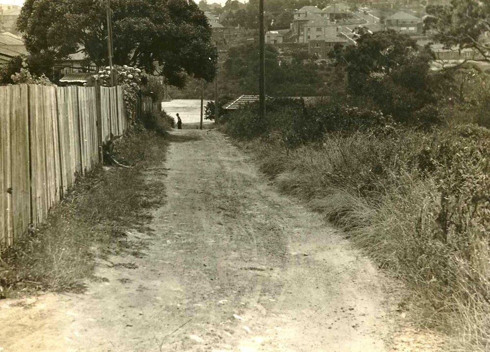 Lister Lane, north from Clarence Street, Balgowlah, 23rd December 1938