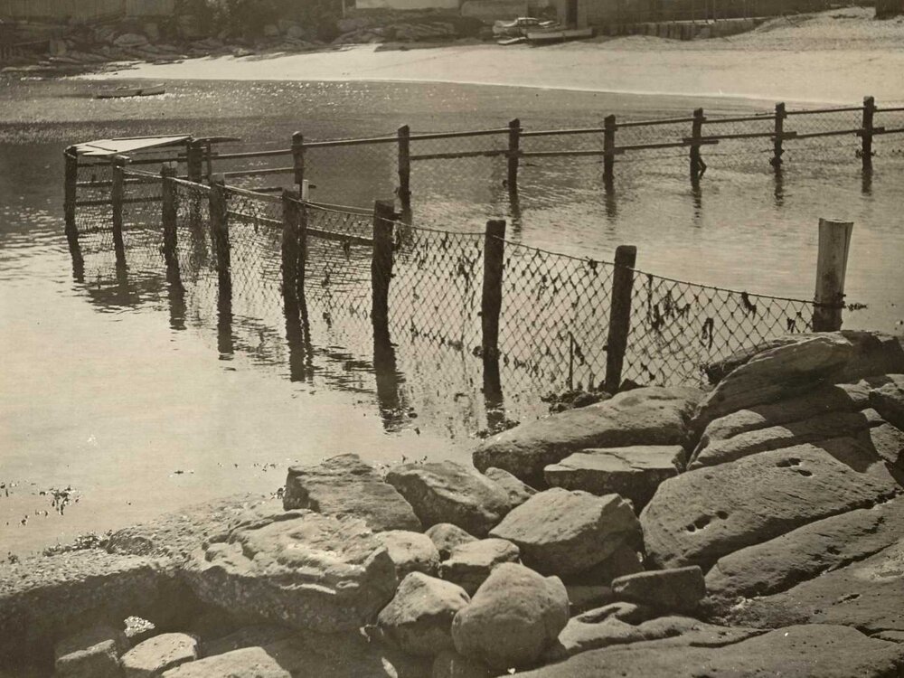 Little Manly Pool, tar deposits, Manly, 23rd April 1940