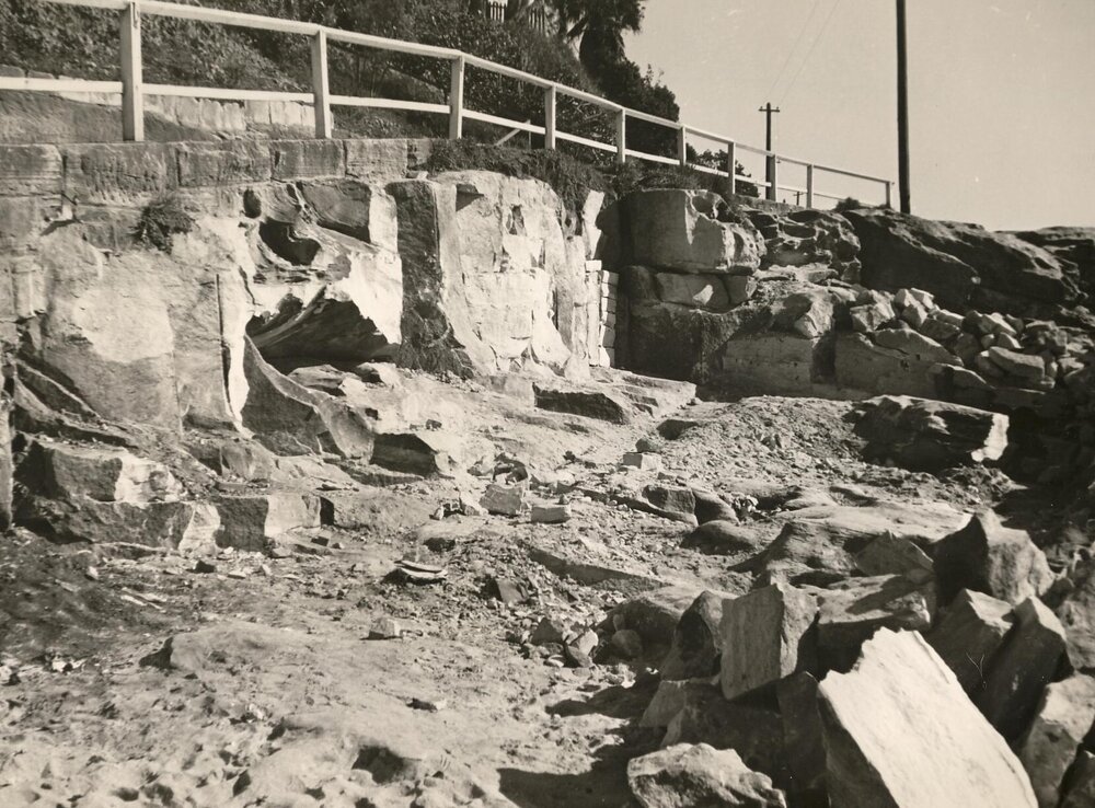 Marine Parade boatshed excavation, Manly, August 1954