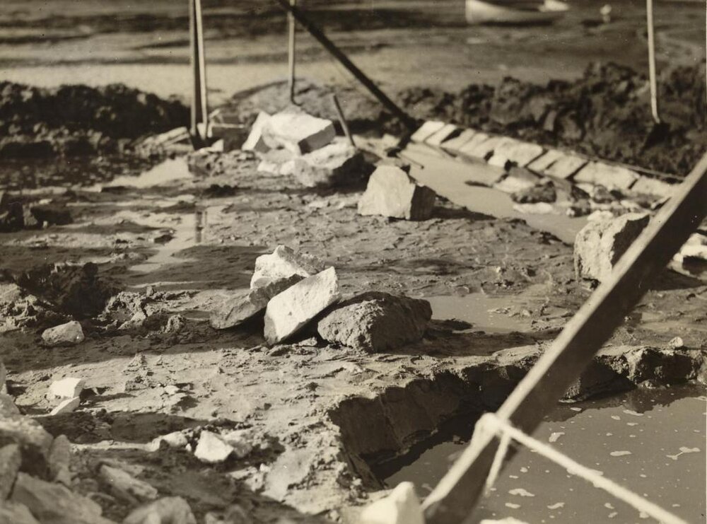 North Harbour retaining wall, Balgowlah, 14th June 1938